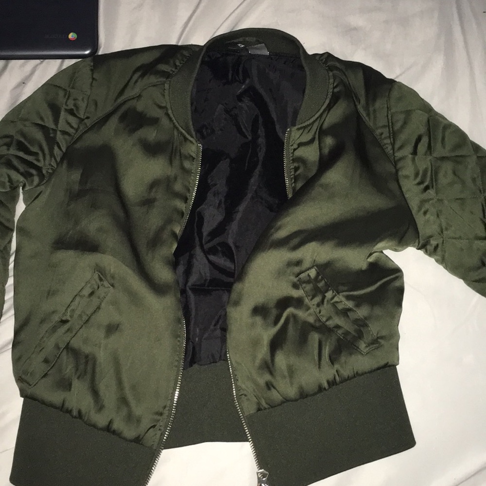 dark green jacket